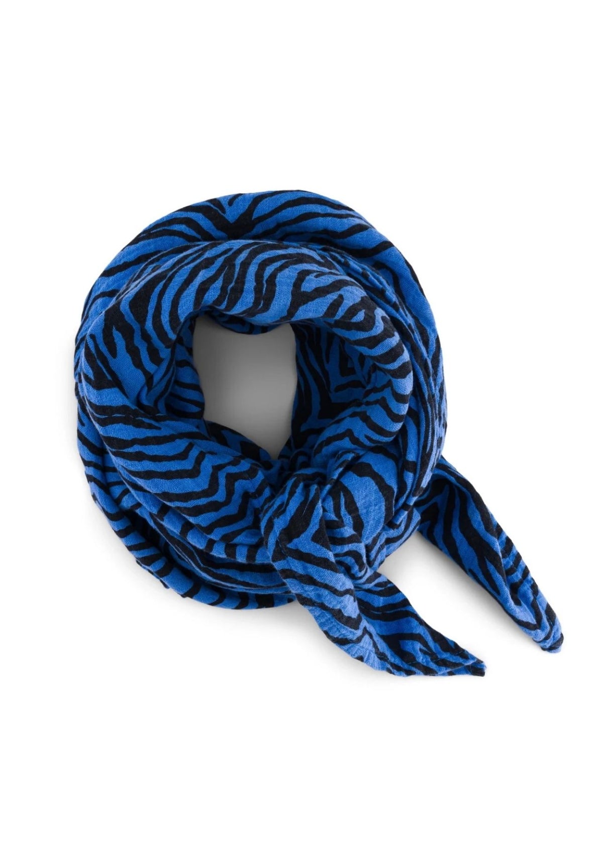 Musselin-Halstuch BIANCA zebrou greek blue