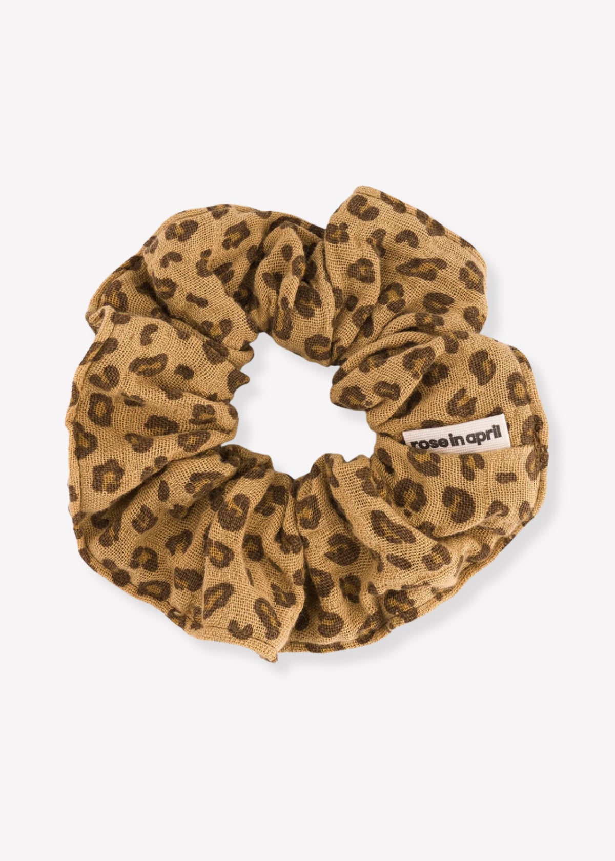Musselin-Scrunchie CHOUCHOU mini leopard café
