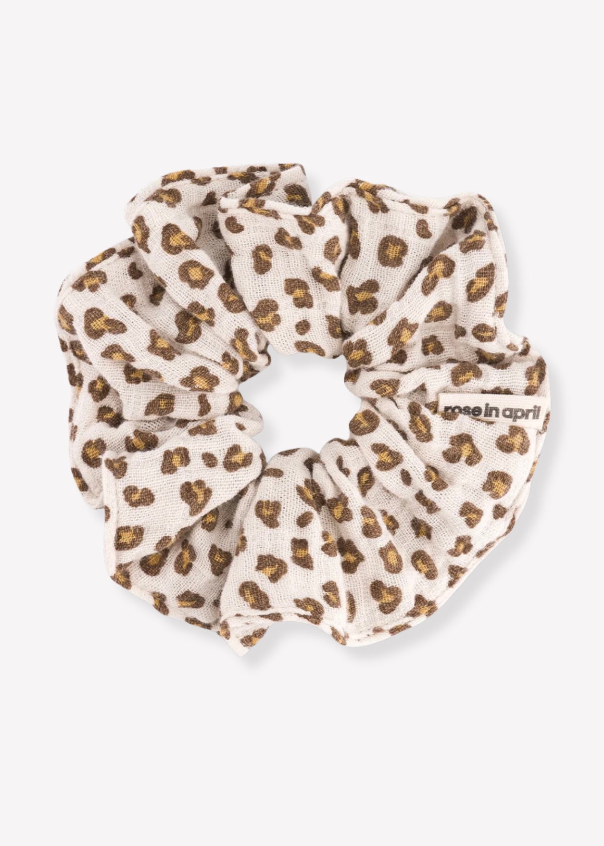 Musselin-Scrunchie CHOUCHOU mini leopard greige