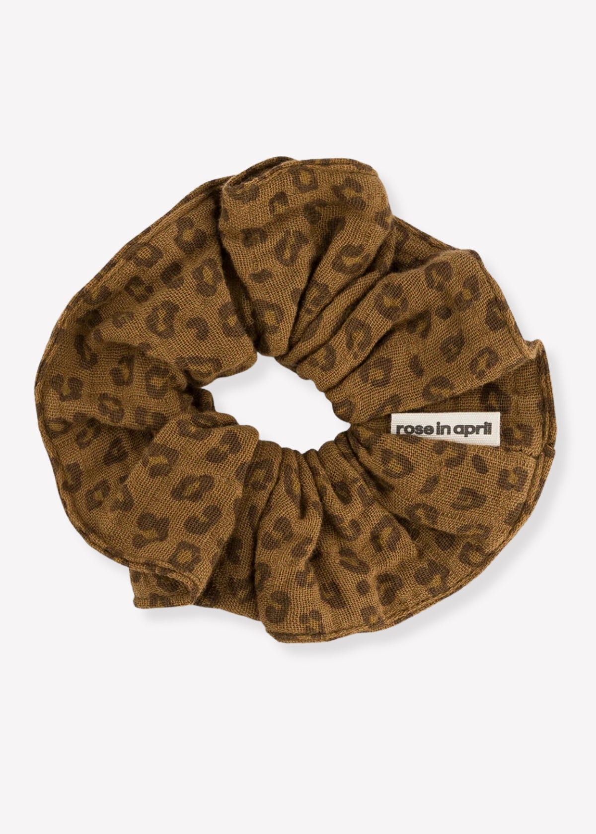 Musselin-Scrunchie CHOUCHOU mini leopard cumin