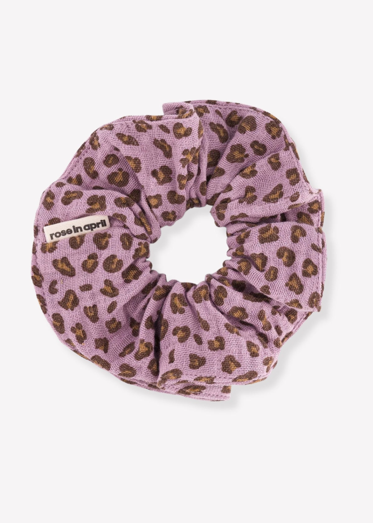 Musselin-Scrunchie CHOUCHOU mini leopard mauve