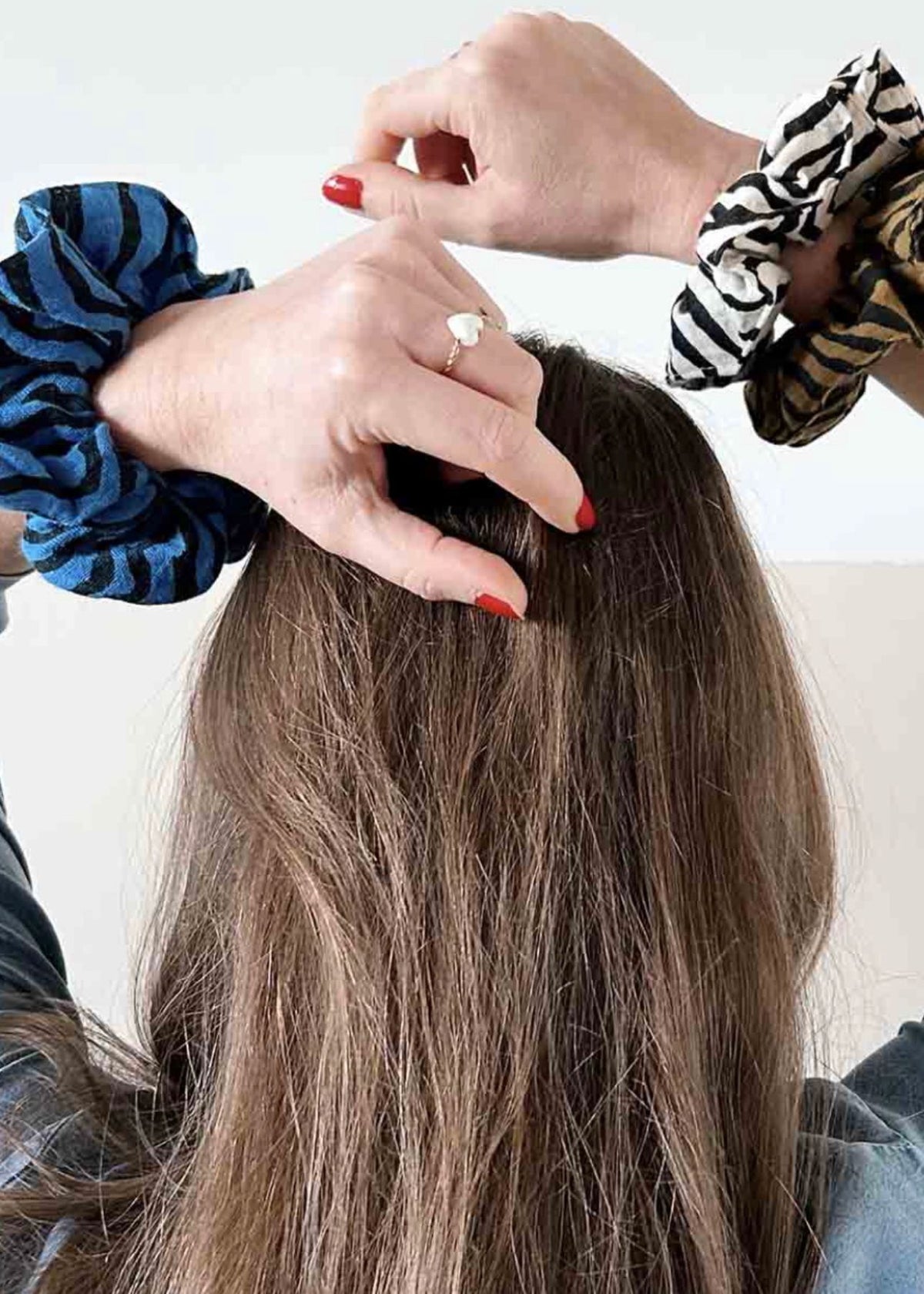 Muslin scrunchie CHOUCHOU zebrou tapenade