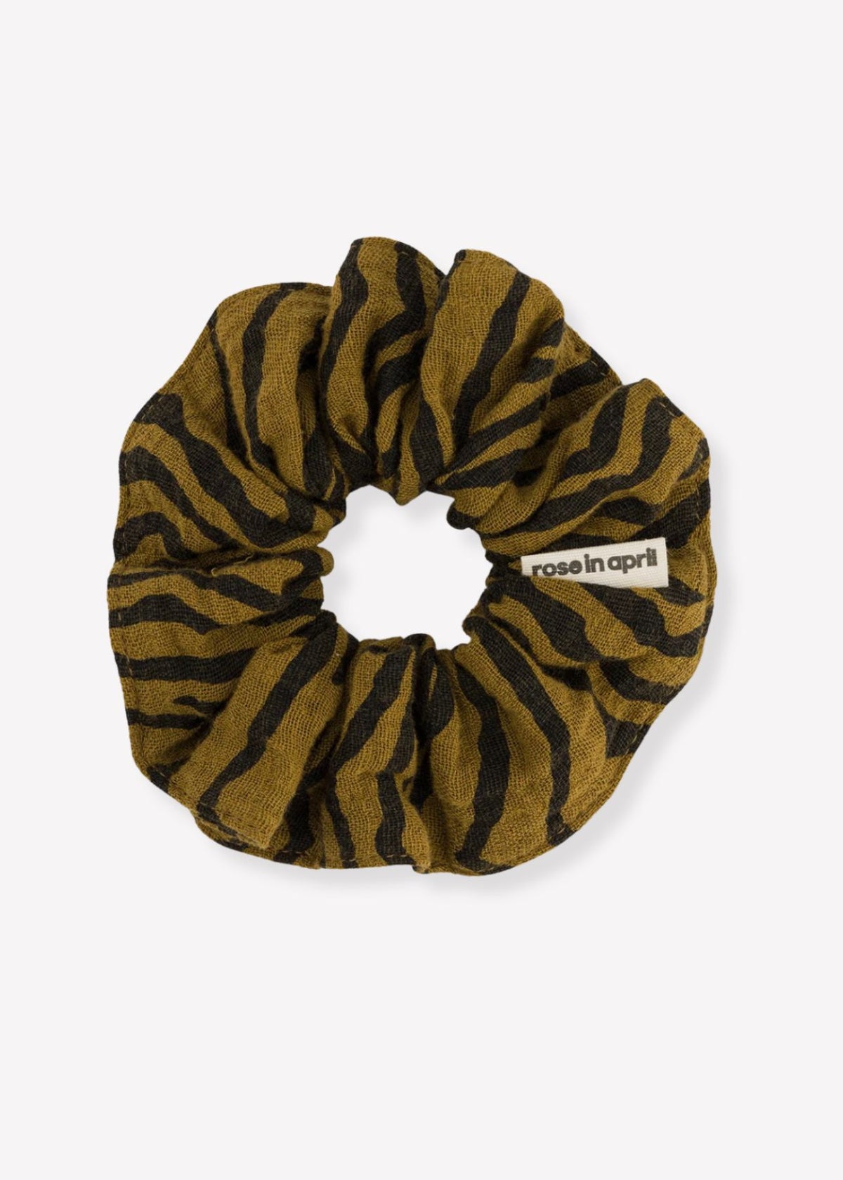 Muslin scrunchie CHOUCHOU zebrou tapenade