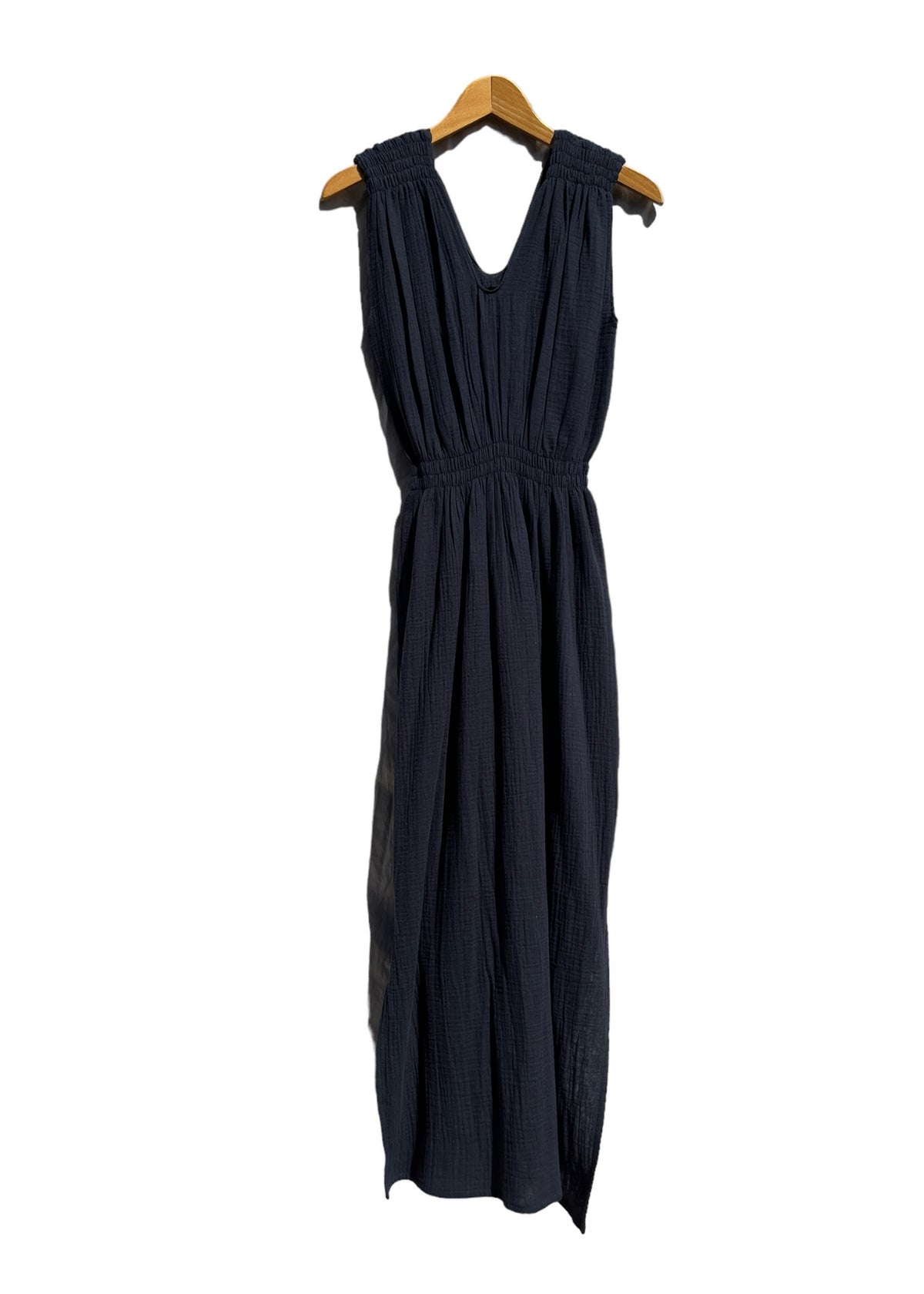 Robe en mousseline V noire