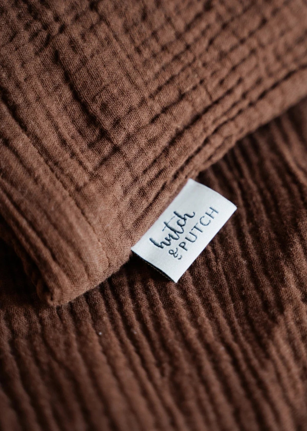 Musselin-Kissenbezug ELIANE chocolate