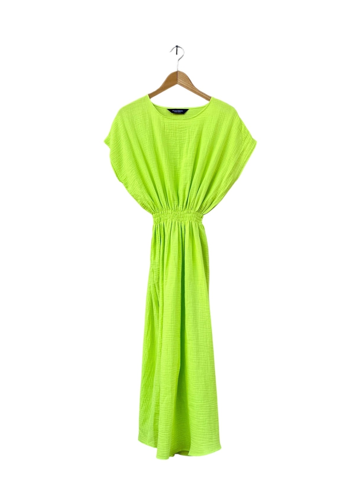 Robe en mousseline MAGNOLIA fluo yellow