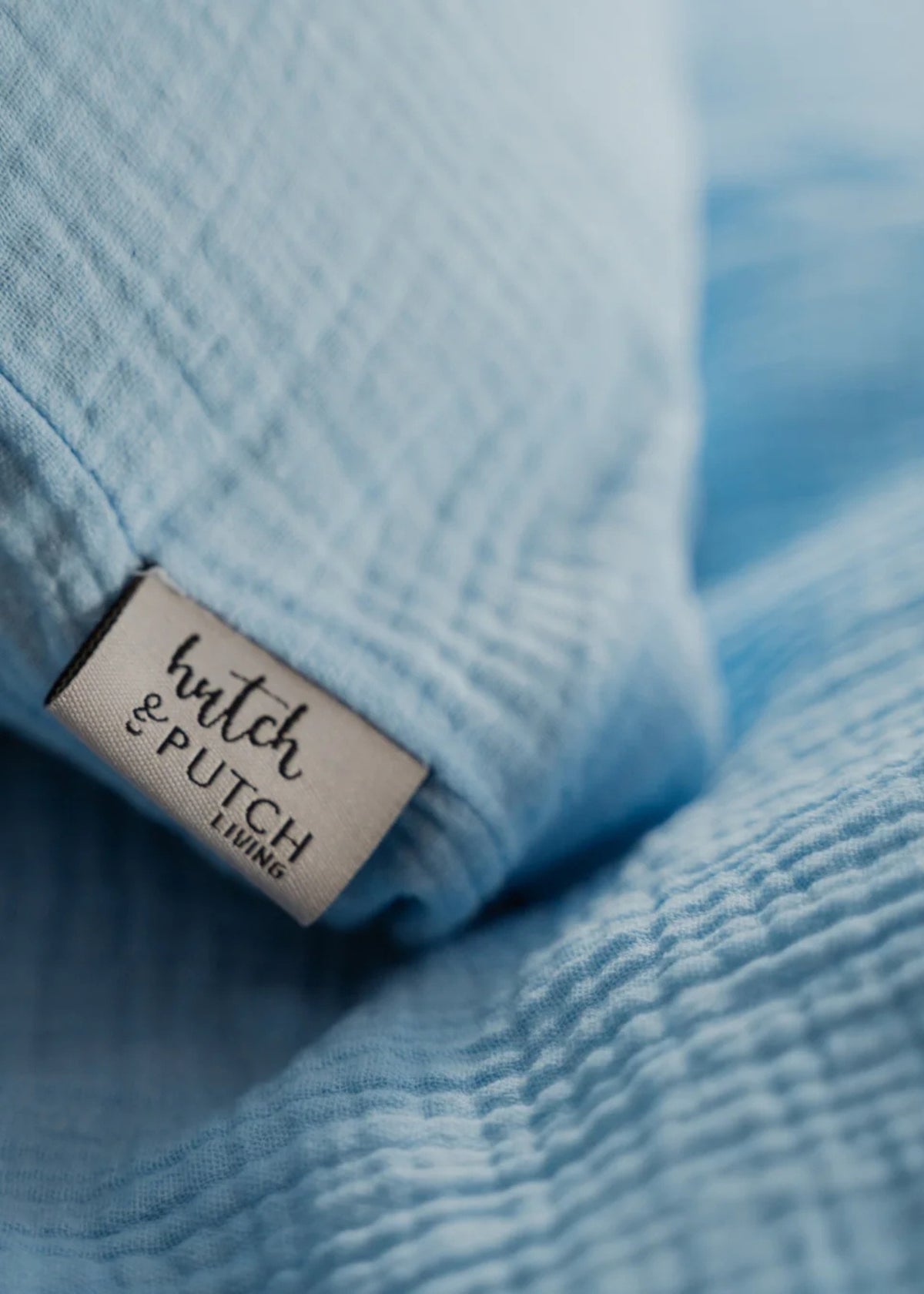 Musselin-Duvetbezug ELIANE hellblau