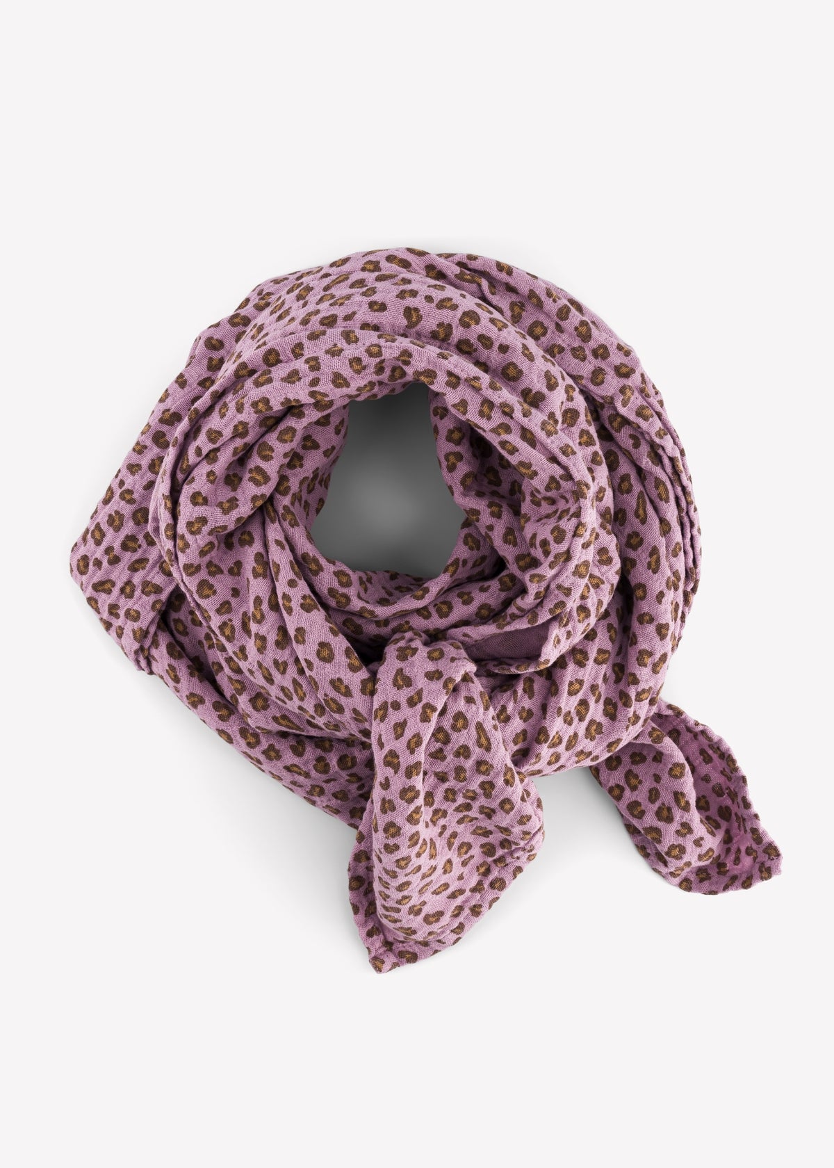Musselin-Halstuch BIANCA mini leopard mauve