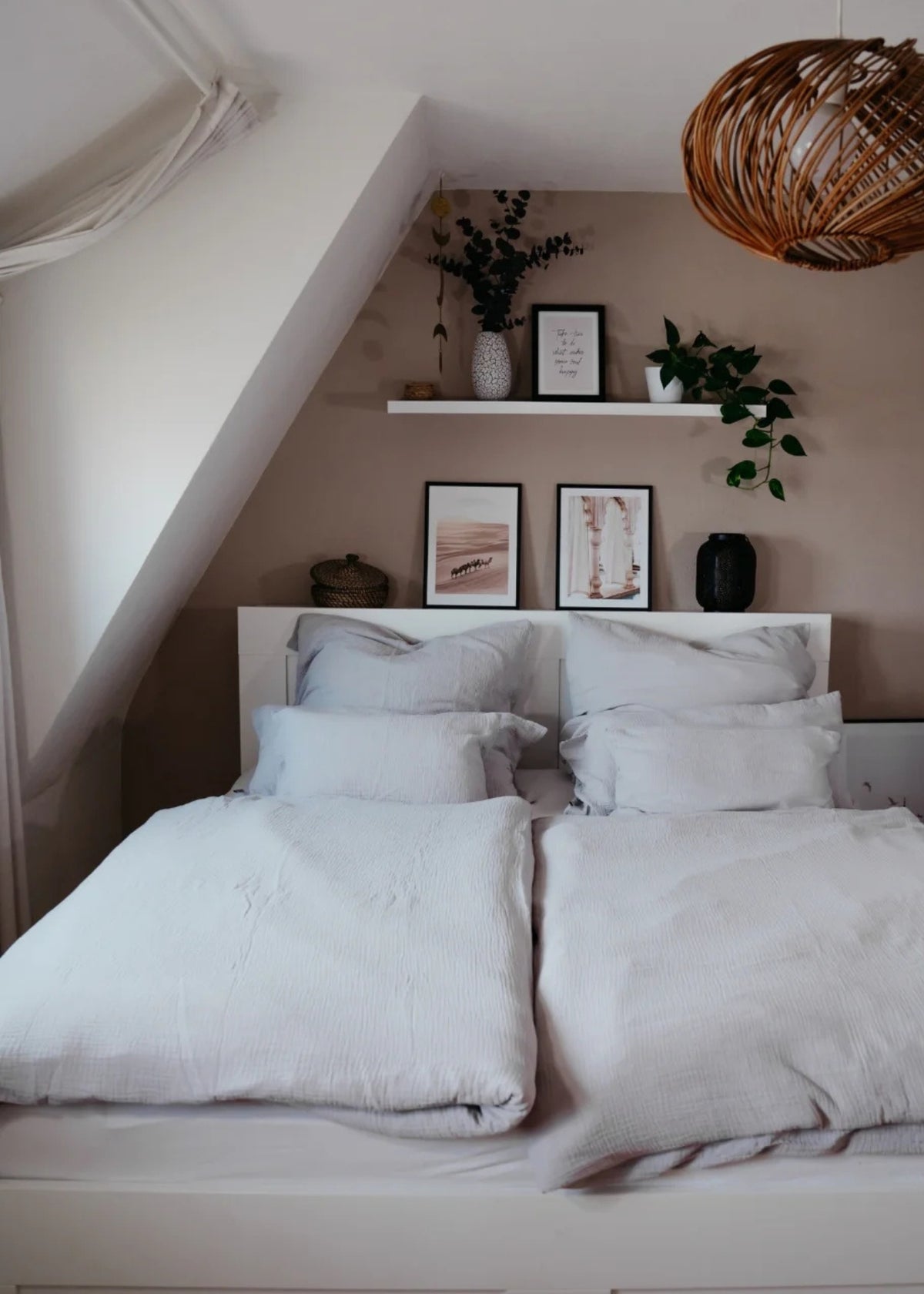 Musselin-Duvetbezug ELIANE light grey