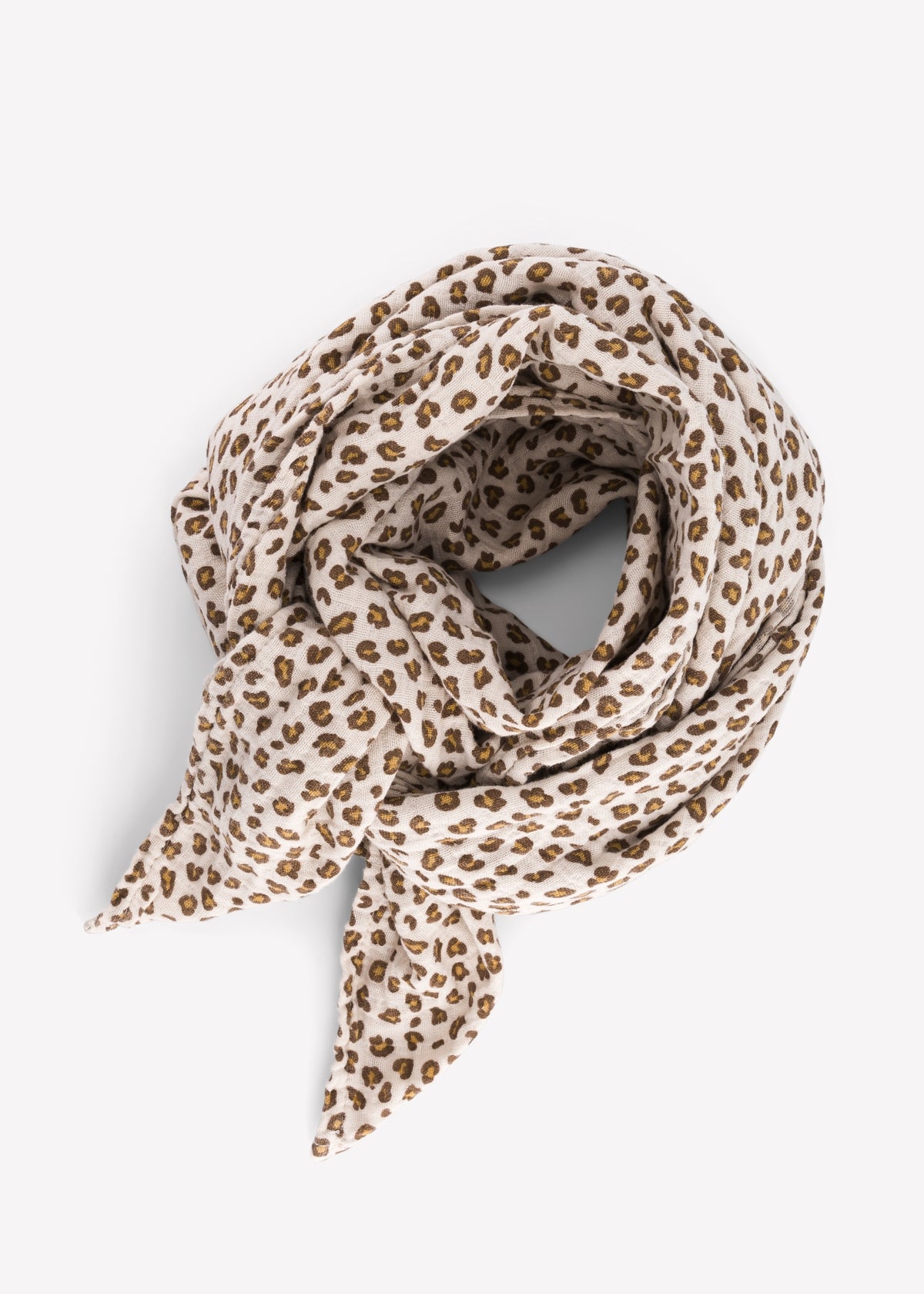 Musselin-Halstuch BIANCA mini leopard greige