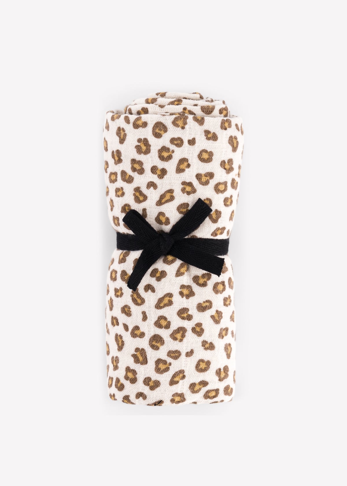 Musselin-Halstuch BIANCA mini leopard greige klein