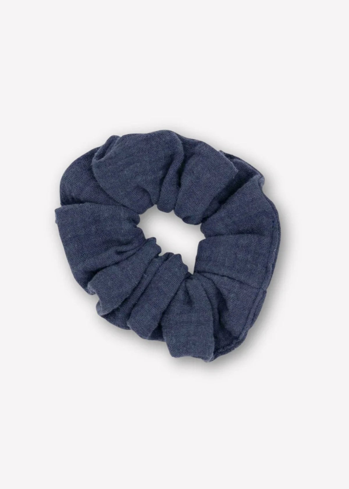 MINA Muslin Scrunchie, Gray-Blue